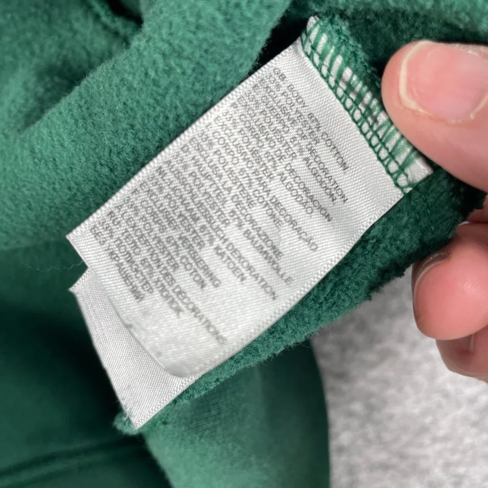 The North Face Hoodie Mens Small Green Never Stop Exploring Box Pullover Fleece